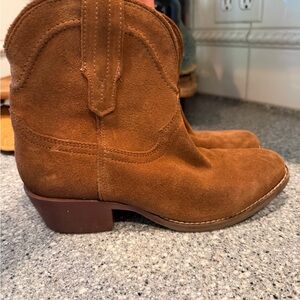 Dingo Tumbleweed Roper Round Toe Pull On Cowboy Booties Womens Size 6.5 M Casual